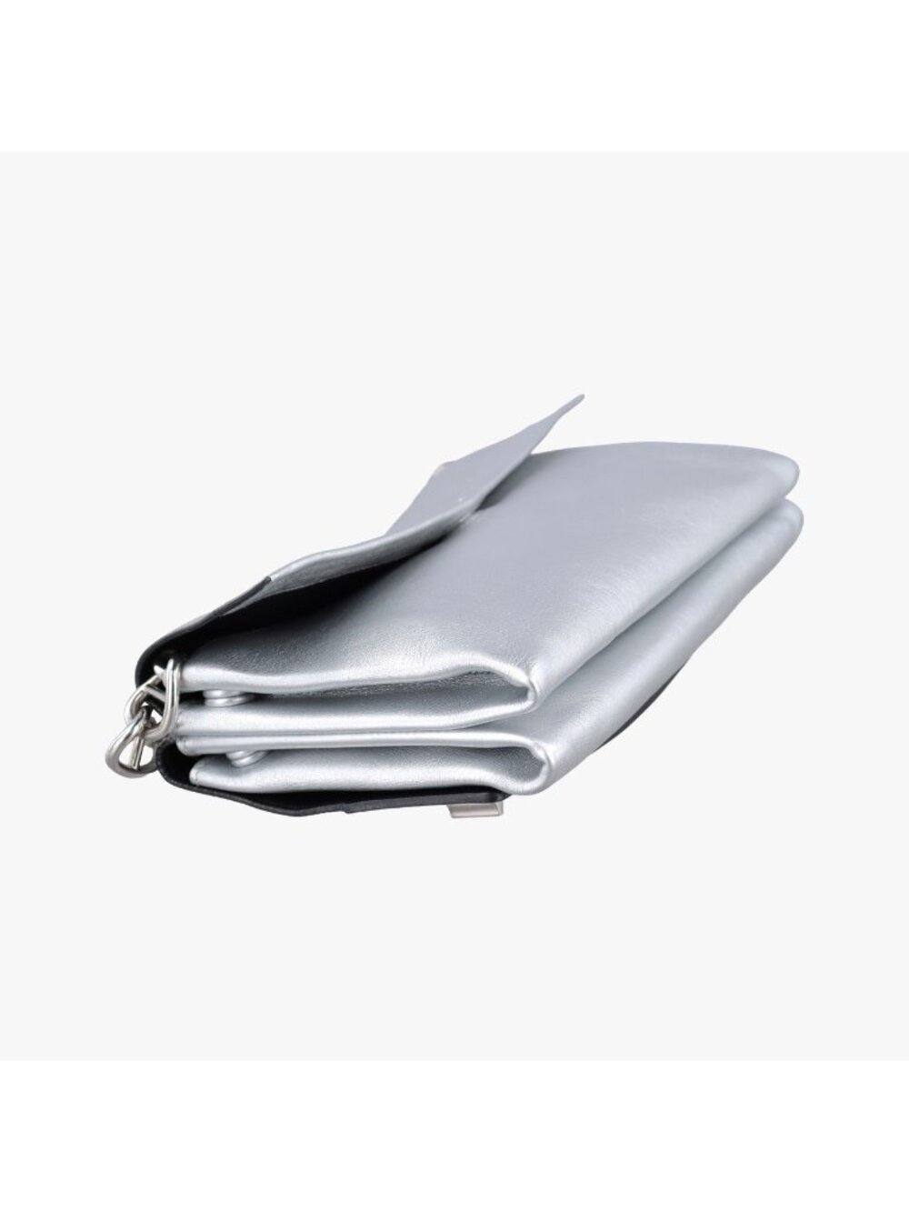 Prada Half Flap Double Silver Leather Bag 25 - Picture 5 of 16